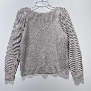 Calista Womens Wool Blend Knit Sweater Size M Beige Long Sleeve Cozy Pullover